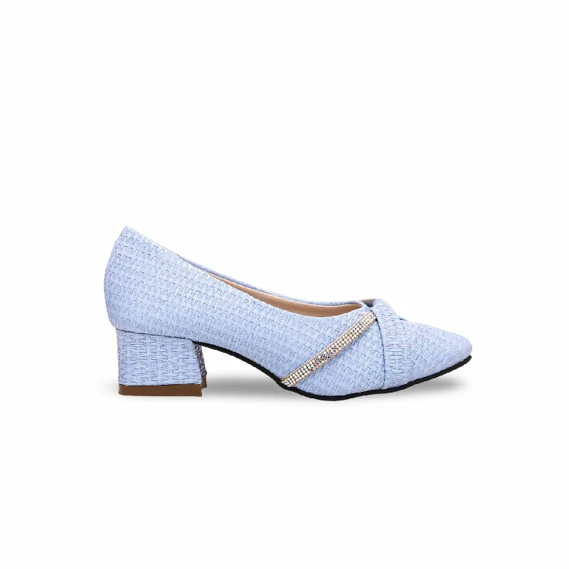 Ladies shoes for office chic stay sharp -Girls Sky Blue Formal Pumps KD0918