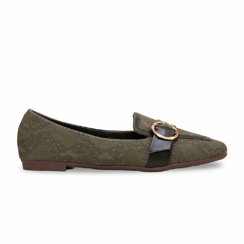 Ladies shoes featuring velvet fabrics feel rich -Green Pumps WN1061