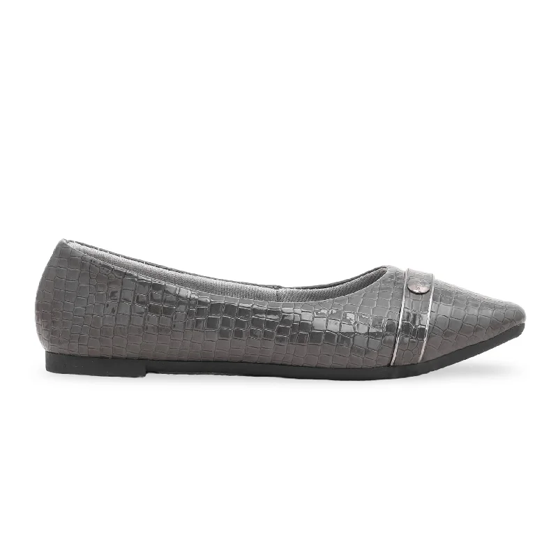 Ladies shoes for petites fit just right -Grey Pumps WN0887