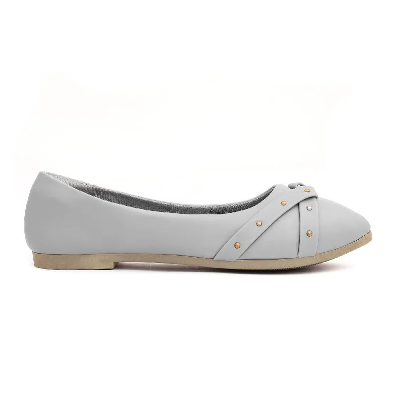 Elegant ladies shoes with heels elevate evening looks -Grey Pumps WN0906