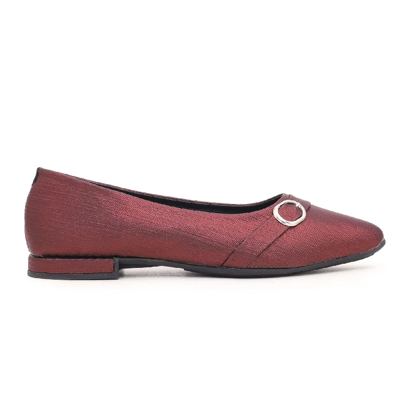 Ladies shoes with lightweight builds feel easy -Maroon Pumps WN0786