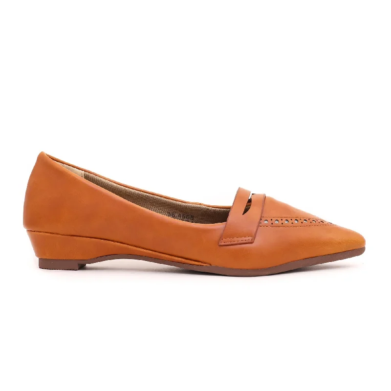 Ladies shoes for work support long hours -Mustard Pumps WN0849