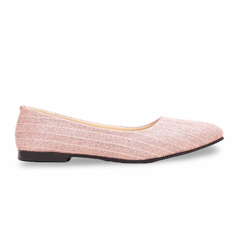 Ladies shoes with flexible soles move freely -Peach Pumps WN0974