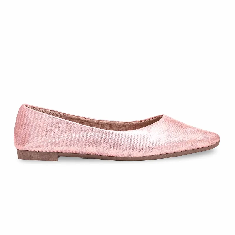 Ladies shoes with flexible heels bend easily -Pink Pumps WN1062