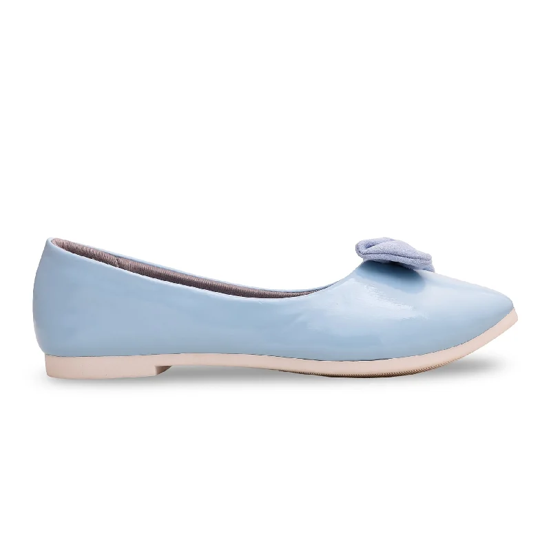 Ladies shoes featuring perforated designs stay cool -Sky Blue Pumps WN0956