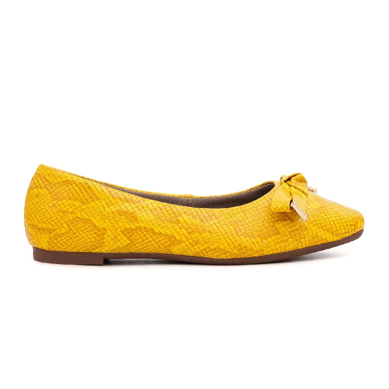 Comfortable ladies shoes for daily use feel great -Yellow Pumps WN0893