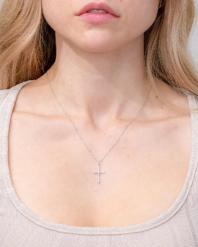 Best necklaces and pendants with matching rings for a coordinated jewelry set-0.31ct Diamond Cross Necklace