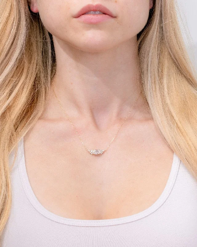 Necklaces and pendants with matching rings for a coordinated set of jewelry-1.05ct E-VS1 Oval Lab Diamond Nova Necklace