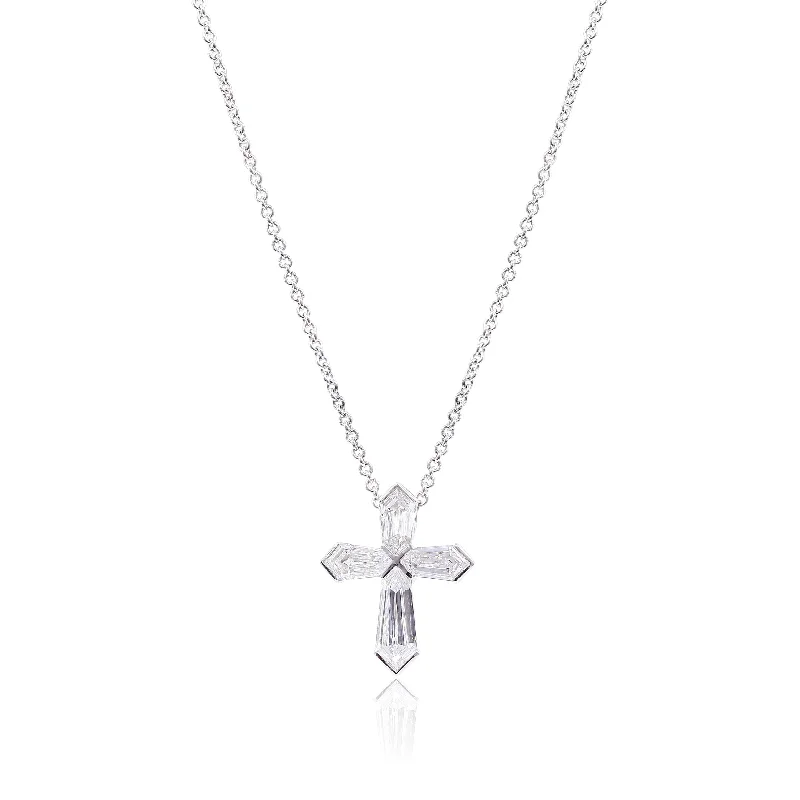 Best necklaces and pendants with vintage coin pendants for a unique accessory-14K White Gold Diamond Cross Necklace, 1.60ctw