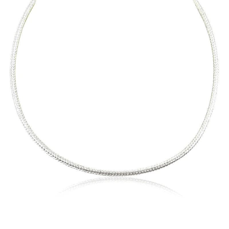 STERLING SILVER BRAIDED CHAIN 3.5MM