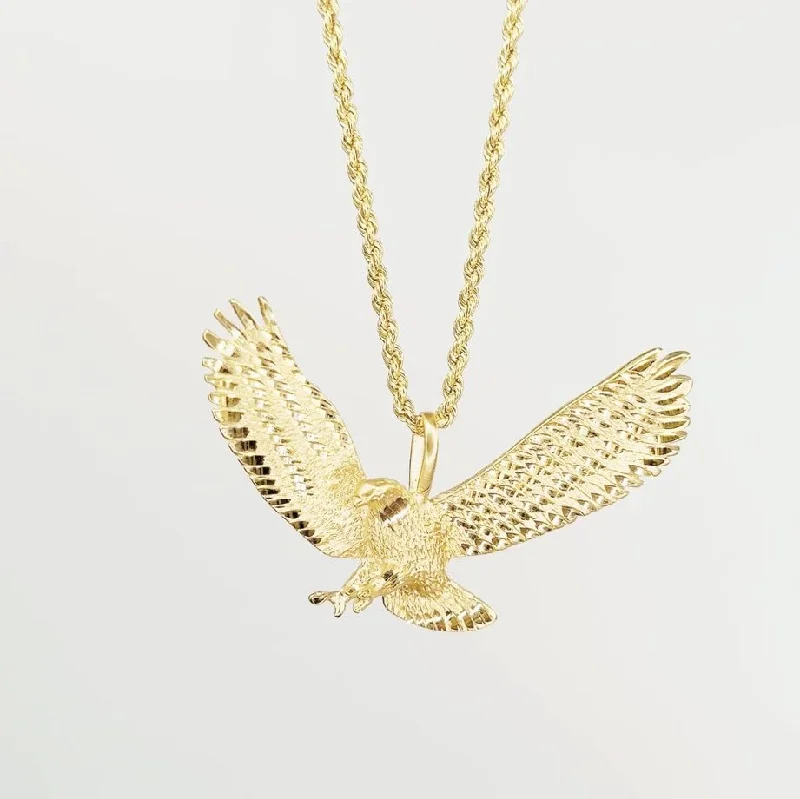 Stunning necklaces and pendants with aquamarine stones for a serene effect-American Bald Eagle Pendant and Chain