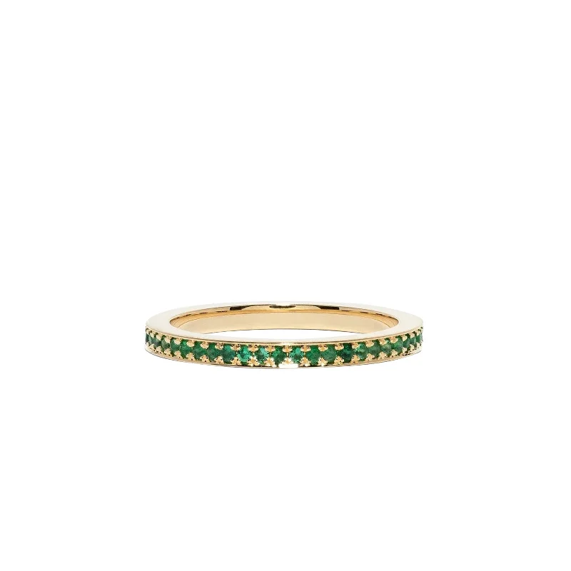 Best necklaces and pendants with floral designs for a feminine and elegant feel-Eternity Band - Emerald