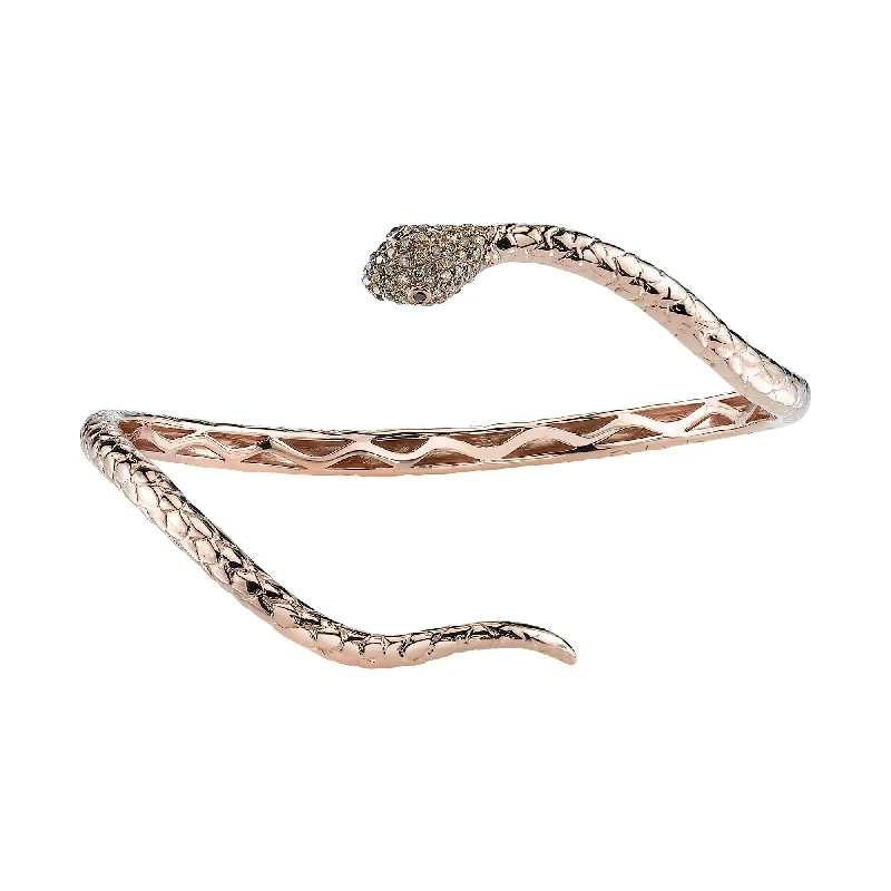 Beautiful necklaces and pendants with moonstone for an ethereal, mystical appearance-Gold Wrap Snake Cuff