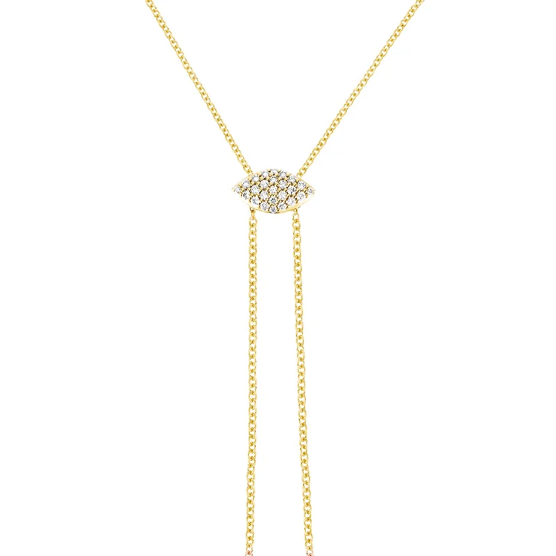 Elegant necklaces and pendants with onyx stones for a sleek, polished look-Gemma Slider Necklace - Yellow Gold