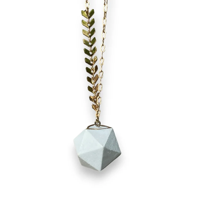 Beautiful necklaces and pendants with butterfly motifs for a whimsical style-Concrete Dodecahedron Necklace - Mini