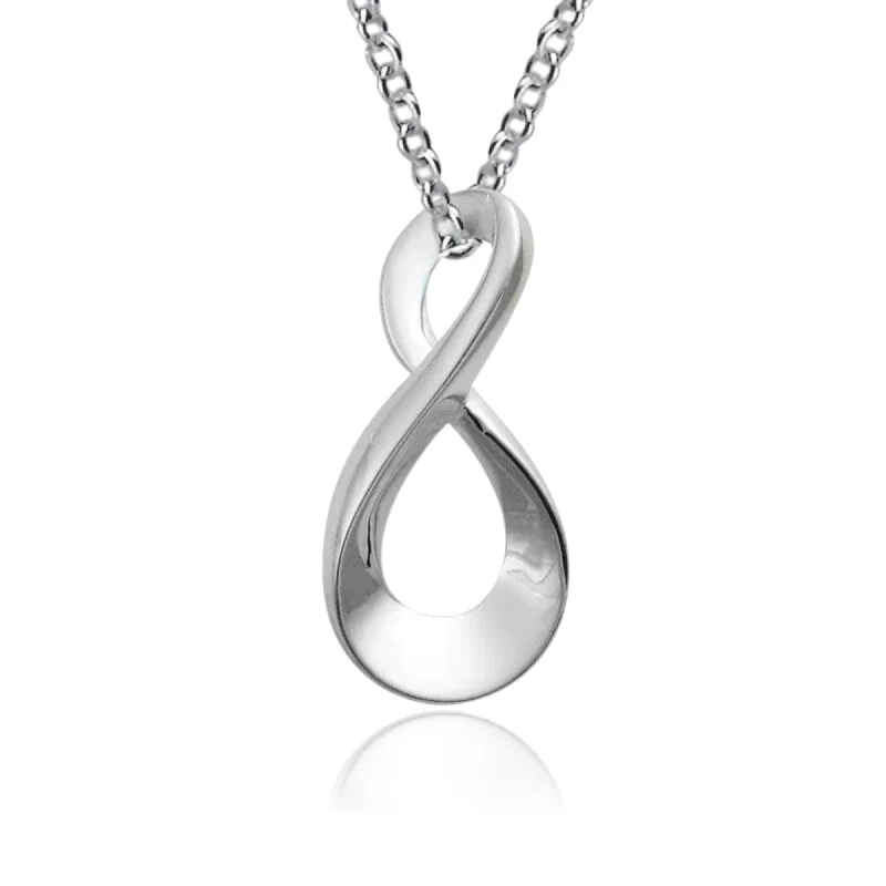 Best necklaces and pendants with vintage coin pendants for a unique accessory-STERLING SILVER FIGURE 8 NECKLACE