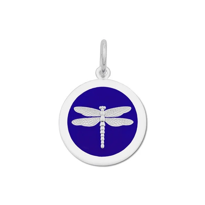 Necklaces and pendants with custom designs for a completely unique jewelry piece-Dragonfly Indigo