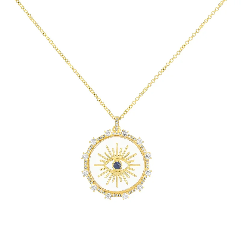 Best necklaces and pendants with vintage lockets for a nostalgic, sentimental look-Floating Evil Eye Necklace