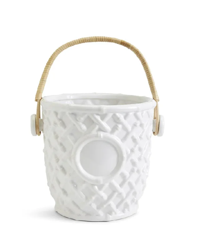 Beautiful necklaces and pendants with diamond halo settings for extra brilliance-Faux Bamboo Cooler Bucket