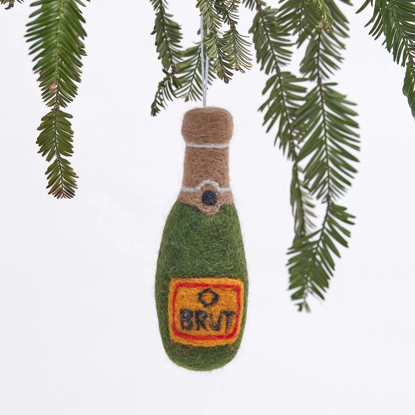 Necklaces and pendants with infinity love symbols for an eternal, romantic gesture-Felt Champagne Ornament