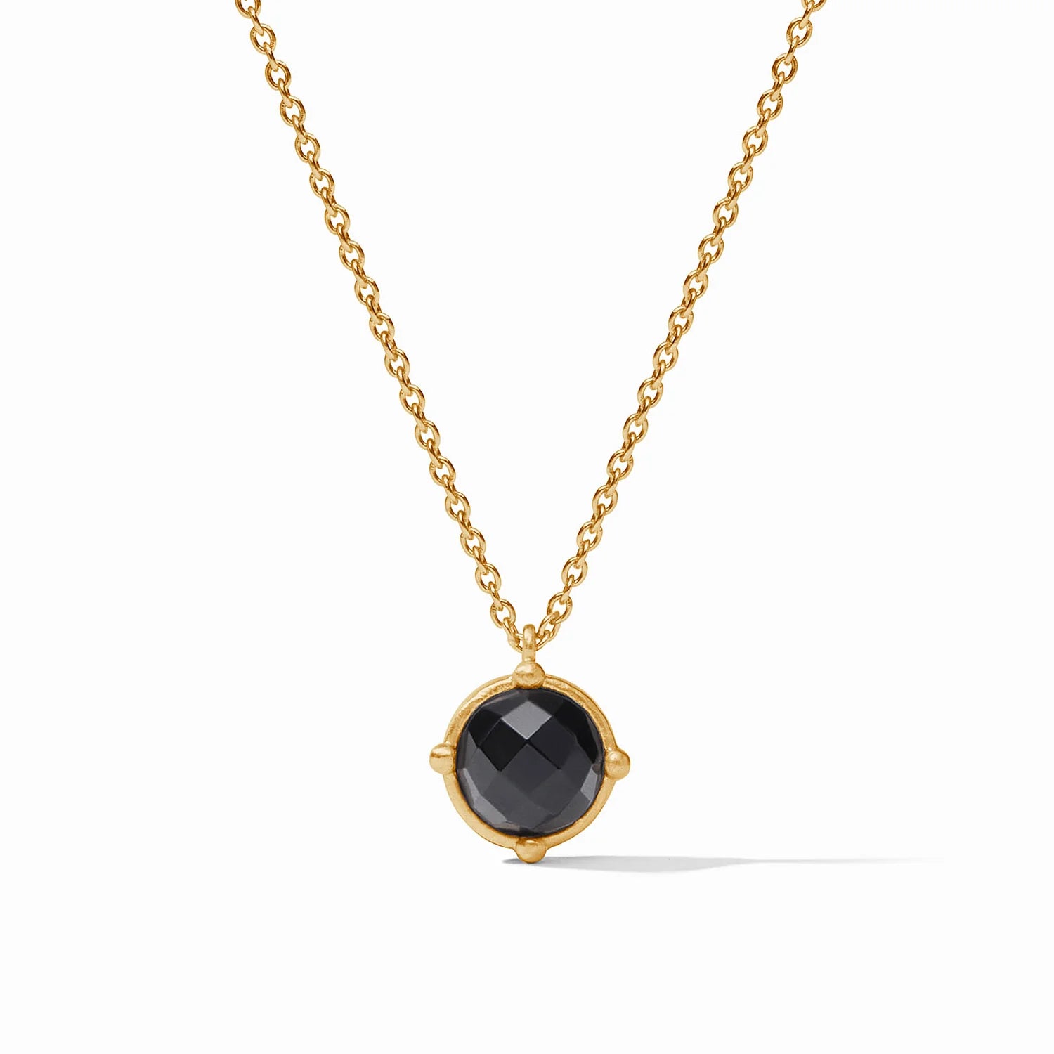 Best necklaces and pendants with opal and gold for a vibrant, luxurious contrast-Honeybee Solitaire Necklace in Obsidian Black