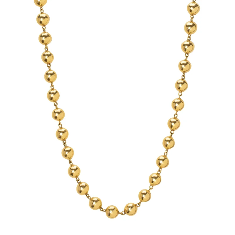 Necklaces and pendants with infinity love symbols for an eternal, romantic gesture-Gold Ball Chain Necklace