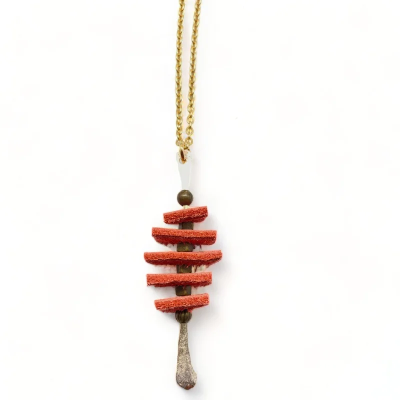 Unique necklaces and pendants with artistic shapes for a creative, one-of-a-kind design-Jenga Necklace