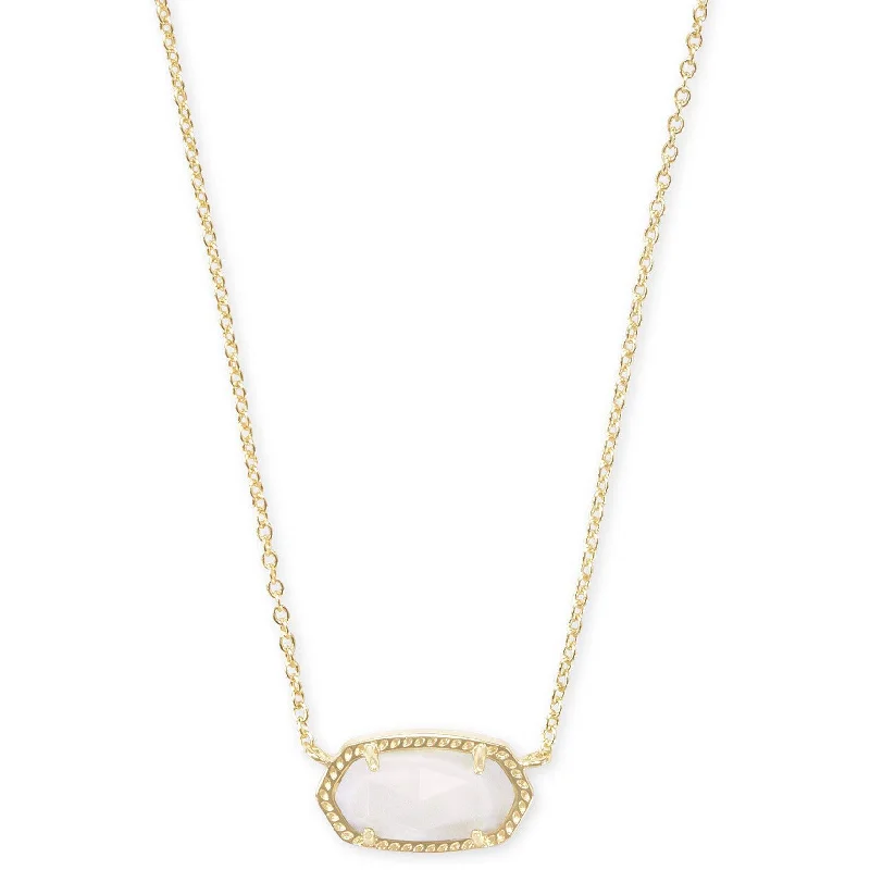 Best necklaces and pendants with black diamonds for an edgy, bold statement-Kendra Scott - Elisa Gold Pendant Necklace - White Mother-of-Pearl