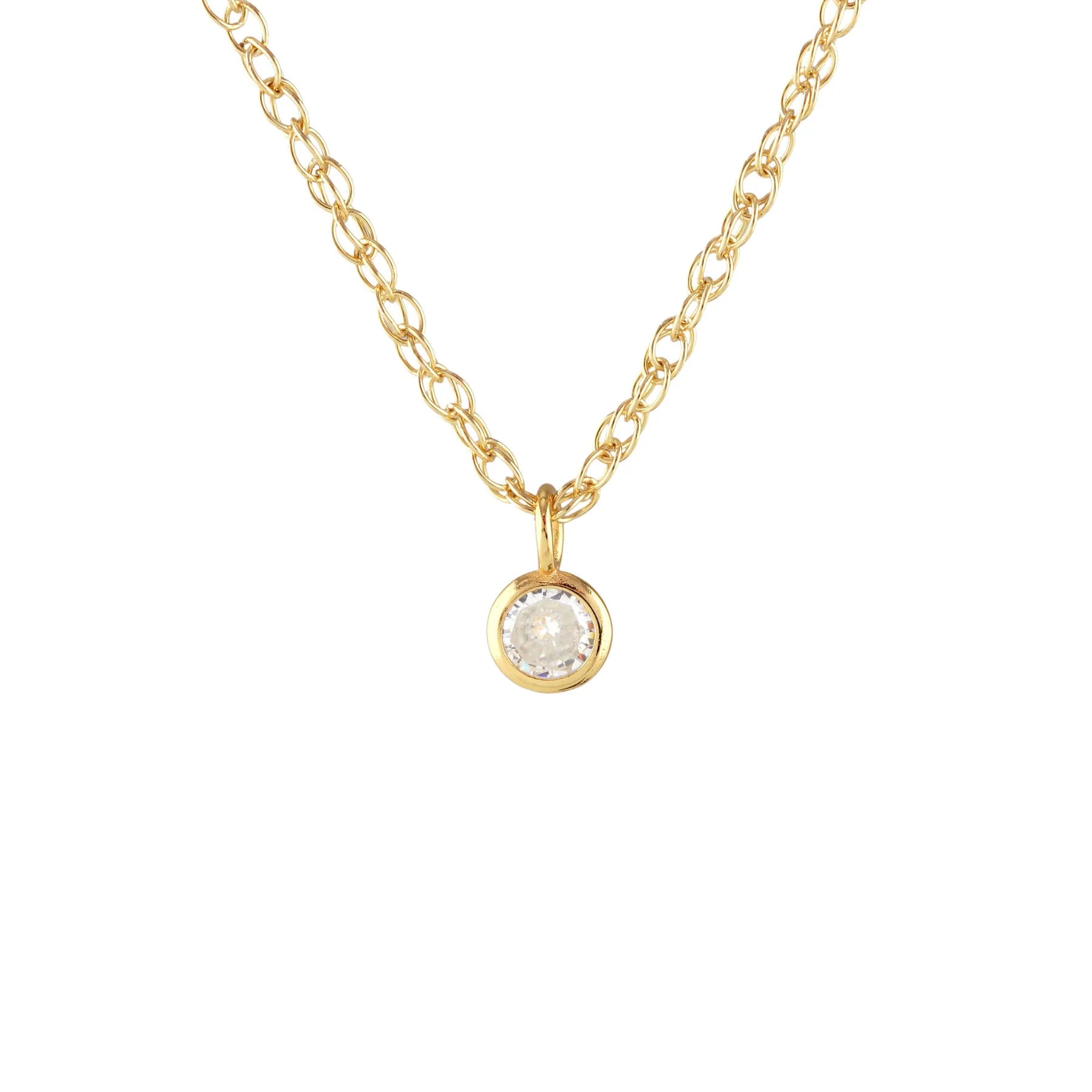 Unique necklaces and pendants with vintage-inspired designs for timeless appeal-Petite Crystal Bezel Necklace