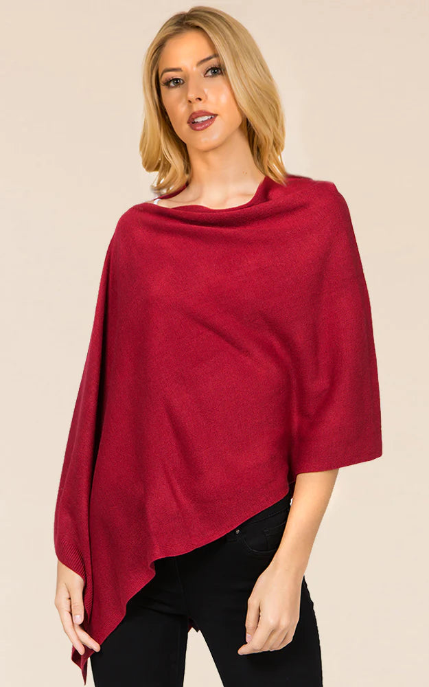 Necklaces and pendants with angel wing motifs for a spiritual, meaningful design-Poncho in Burgundy