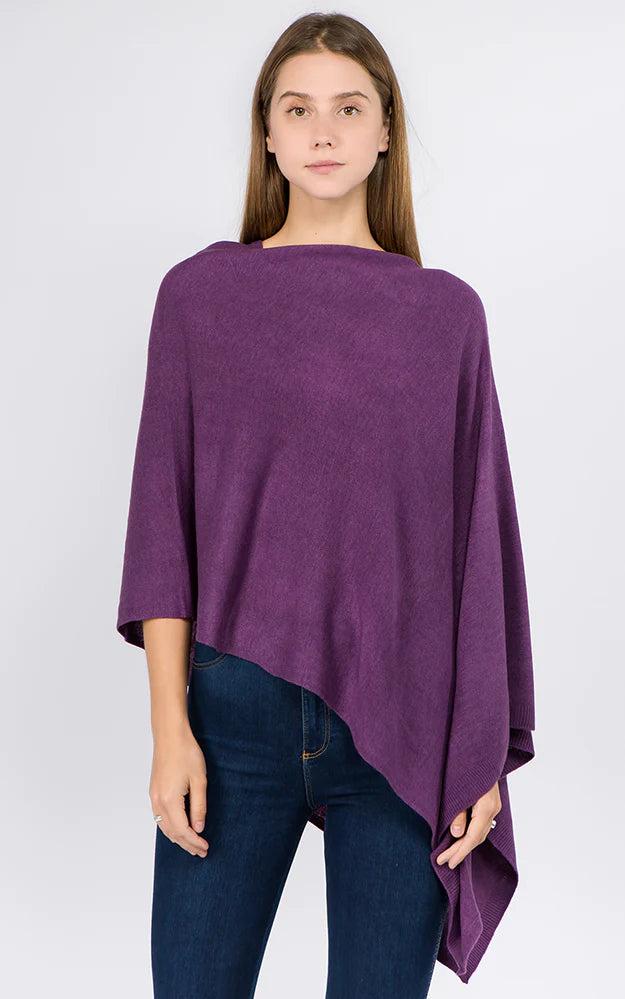 Elegant necklaces and pendants with infinity symbols for timeless designs-Poncho in Eggplant