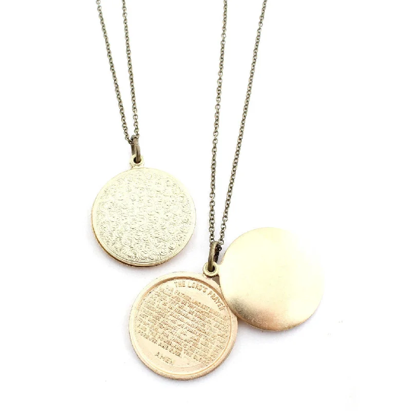 Best necklaces and pendants with minimalist pendants for a sleek, understated look-Lord's Prayer Locket Necklace