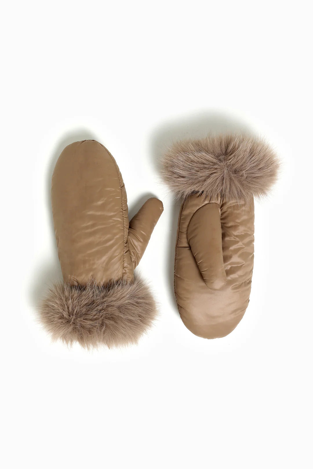 Personalized necklaces and pendants with coordinates for a meaningful location-based gift-Puffer Mittens in Camel