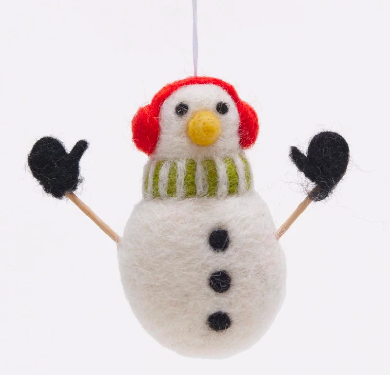 Necklaces and pendants with love knot designs for a romantic, meaningful symbol-Snowman Ornament