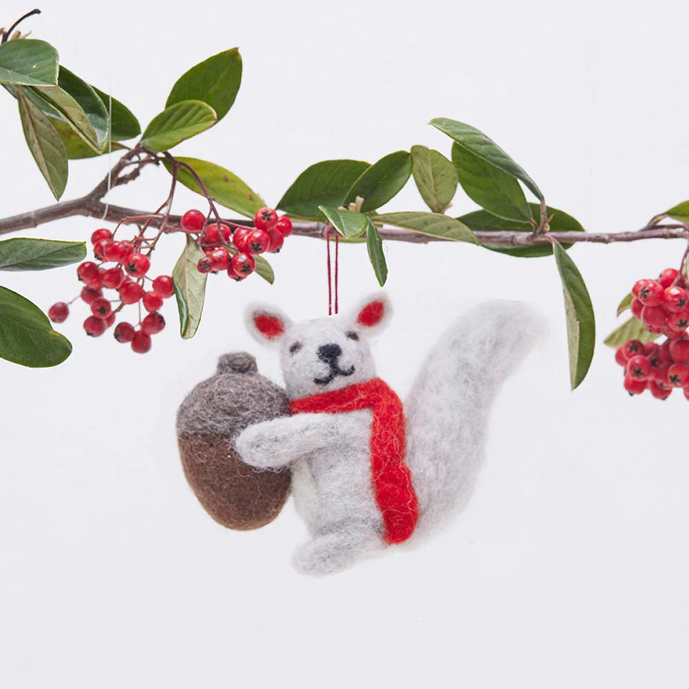 Necklaces and pendants with leaf-shaped designs for an earthy, organic feel-Squirrel Ornament