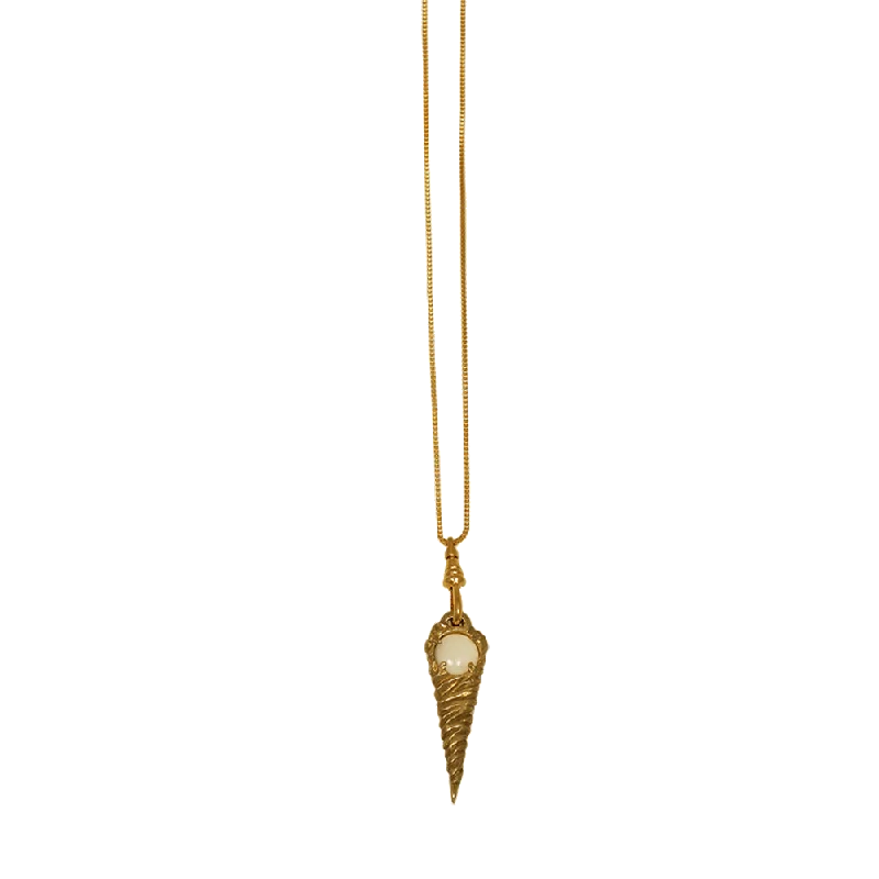 Trendy necklaces and pendants with statement pieces for a bold fashion statement-Twisted Brass Pendant