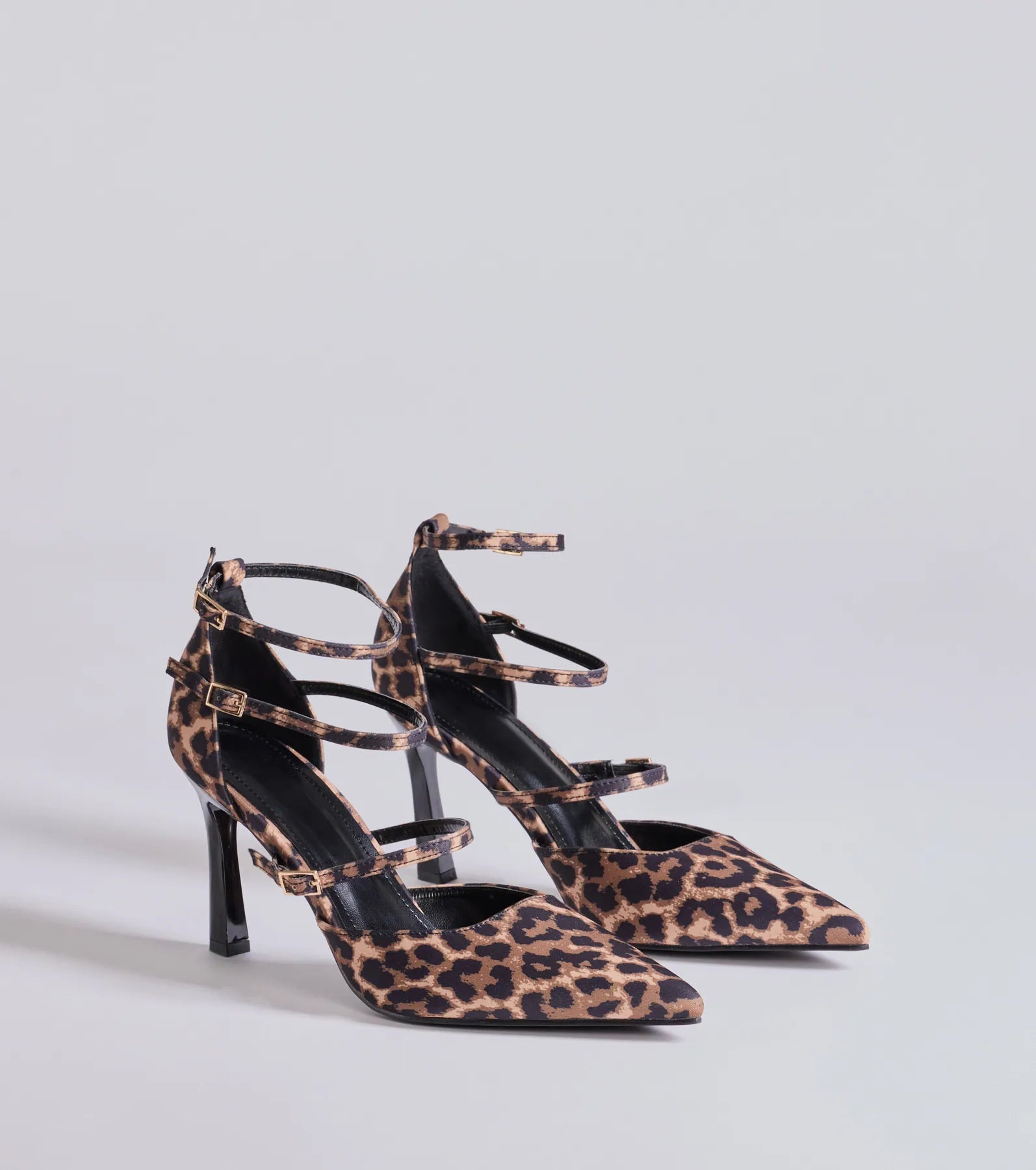 Ladies shoes for evening wear glow softly -Wildly Fierce Leopard Stiletto Pumps